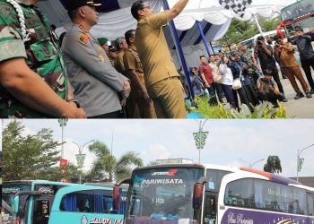 Tradisi Mudik Disemarakkan: 4.000 Warga Diberangkatkan dari Terminal Amplas ke 12 Daerah Tujuan