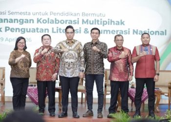 Wali Kota Wesly Hadiri Pencanangan Nasional Literasi–Numerasi, Pematangsiantar Jadi Daerah Percontohan