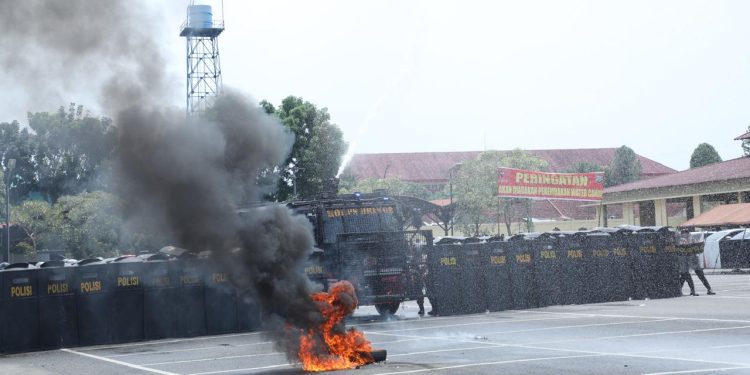 Brimob Sumut Matangkan Strategi Pengamanan Lewat Tactical Floor Game Sispamkota