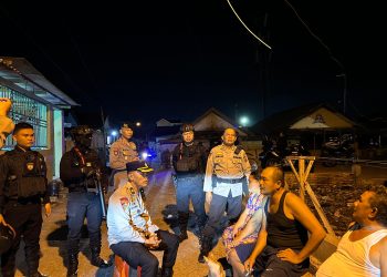 Brimob Polda Sumut Perkuat Pengamanan Malam, Patroli Skala Besar Jaga Denyut Keamanan Belawan