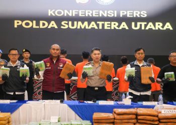 Polda Sumatera Utara Gagalkan Peredaran 72 Kg Sabu dan 151 Kg Ganja