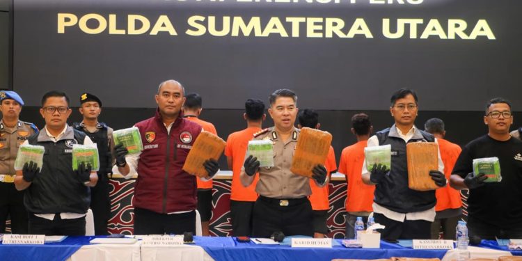 Polda Sumatera Utara Gagalkan Peredaran 72 Kg Sabu dan 151 Kg Ganja