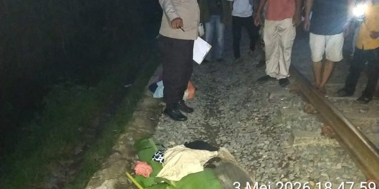 Pria Tewas Tertabrak Kereta Api di Bandar Huluan, Diduga Lalai Saat Berjalan di Rel