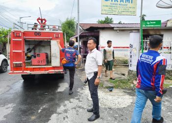 Kapolsek Siantar Marihat Turun Langsung ke TKP, Kebakaran Warung Playstation Diduga Akibat Korsleting