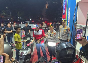 Blackout Belum Pulih, Polisi Perketat Pengamanan di SPBU dan Jalanan Kota Medan