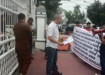 Demo di Pos Bloc dan Kejari Medan, Massa Tuntut Kepastian Hukum Kasus Pengeroyokan