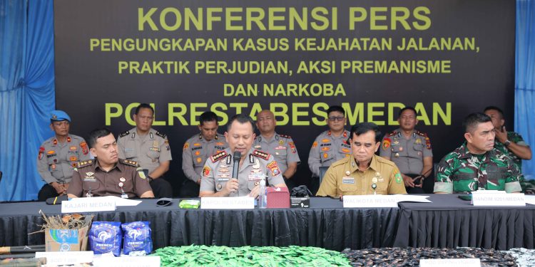Polrestabes Medan Gass 124 Tersangka Kejahatan Jalanan, 13 Diantaranya Residivis