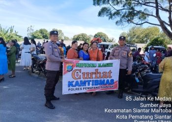 Dekat dengan Jemaat, Polsek Siantar Martoba Gelar Minggu Kasih Curhat Kamtibmas di HKBP Bombongan