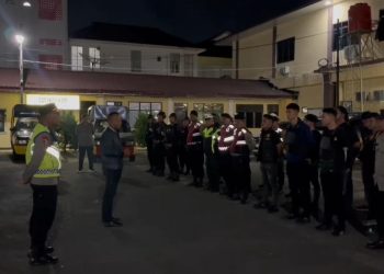 Polres Pematangsiantar dan Brimob Sumut Turun Malam Hari, Patroli Blue Light Jaga Kota Saat Blackout