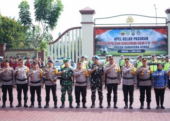 Brimob Sumut Siaga Penuh, Polda Sumut Resmi Mulai Operasi Pengamanan ASEAN U-19 TOBA 2026