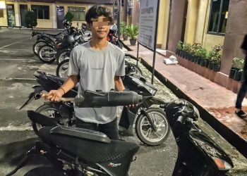 Timsus Dayok Mirah Polres Pematangsiantar Tindak Empat Motor Berknalpot Brong Saat Patroli Malam