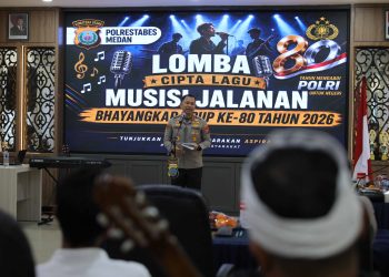 Polrestabes Medan Hadirkan Panggung bagi Musisi Jalanan di Hari Bhayangkara ke-80