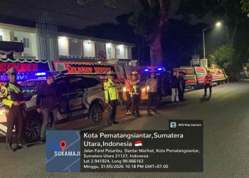 Blue Light Patrol Polres Pematangsiantar Sisir Titik Rawan, Kamtibmas Tetap Aman dan Kondusif