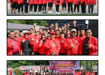 Ketua DPC PDIP Siantar Timbul Lingga Sukses Pimpin Soekarno Fun Run 2026, Ribuan Warga Semarakkan Semangat Kebersamaan