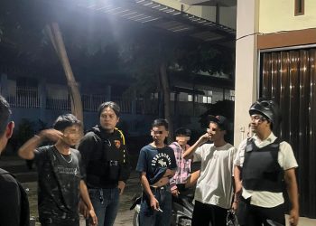 Patroli Malam Minggu, Polres Pematangsiantar Amankan Tujuh Sepeda Motor Knalpot Brong