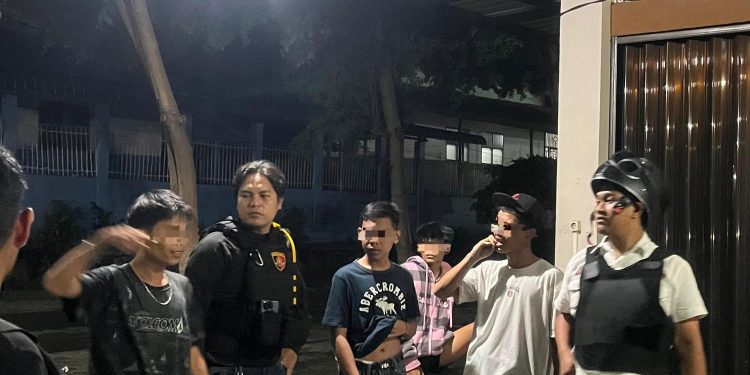 Patroli Malam Minggu, Polres Pematangsiantar Amankan Tujuh Sepeda Motor Knalpot Brong