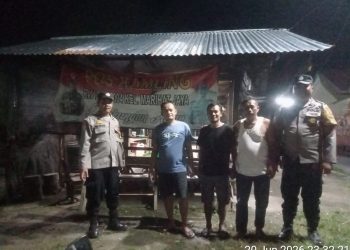 Polsek Siantar Marihat Gelar SALING di Pos Kamling, Perkuat Kewaspadaan Warga Saat Jaga Malam