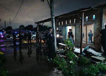 Brimob Sumut Turun Tangan, Sarang Narkoba Berkedok Bangunan Baru di Jermal Ditertibkan