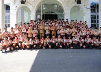 Bawa Nama Siantar ke Jambore Sumut XI, 75 Pramuka Dilepas dengan Pesan Jaga Marwah Daerah