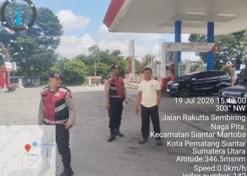 Pastikan Distribusi BBM Aman, Sat Samapta Polres Pematangsiantar Siaga Amankan Aktivitas di SPBU