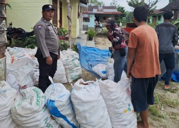 Dukung Ketahanan Pangan, Bhabinkamtibmas Polsek Siantar Marihat Dampingi Petani Jagung Hingga Siap Jual ke Bulog