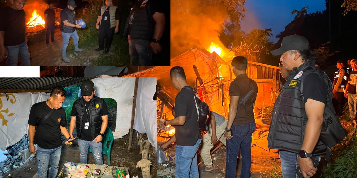 Penggerebekan Sarang Narkoba di Klambir V, Polisi Tangkap FS dan Bakar Barak Penggerebekan Sarang Narkoba di Klambir V, Polisi Tangkap FS dan Bakar Barak