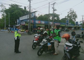 Sat Lantas Polres Pematangsiantar Bekali Driver Gojek dengan Safety Riding, Tekan Angka Pelanggaran dan Kecelakaan