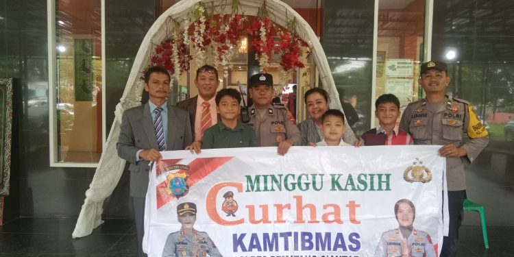 Minggu Kasih di Sopo Godang NHKBP, Polsek Siantar Selatan Ajak Jemaat Bersama Jaga Kamtibmas
