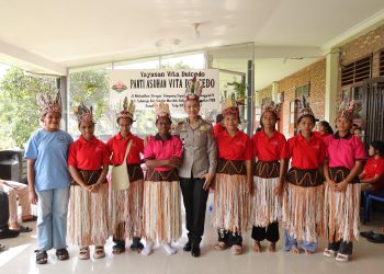 Tebar Kepedulian, Kapolres Pematangsiantar Salurkan Bantuan Sosial untuk Anak-Anak Panti Asuhan Vita Dulcedo