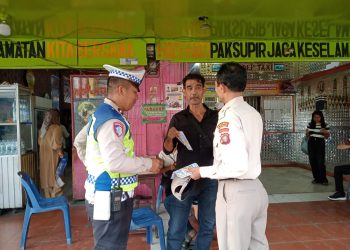 Parkir Sembarangan Picu Kemacetan, Satlantas Polres Pematangsiantar Ingatkan Pengemudi Bus Pelita Paradep