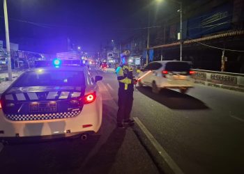 Kawal Lalu Lintas Malam, Satlantas Polres Pematangsiantar Intensifkan Blue Light Patrol