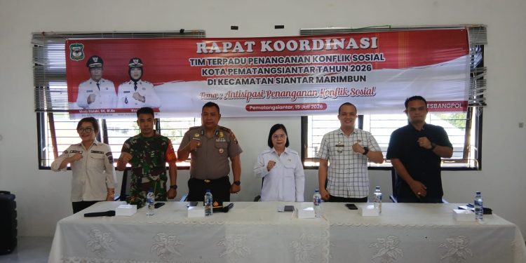 Cegah Konflik Sosial Meluas, Kapolsek Siantar Marihat dan Forkopimca Perkuat Sinergi di Siantar Marimbun