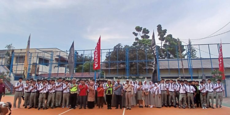 Cegah Pelajar Jadi Korban Laka, Sat Lantas Pematangsiantar Edukasi 150 Siswa SMK Persiapan