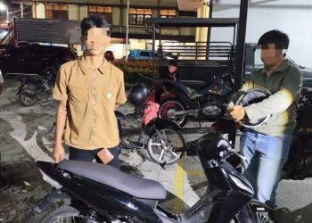 Patroli Malam hingga Larut, Timsus Dayok Mirah Polres Pematangsiantar Amankan Dua Motor Knalpot Brong