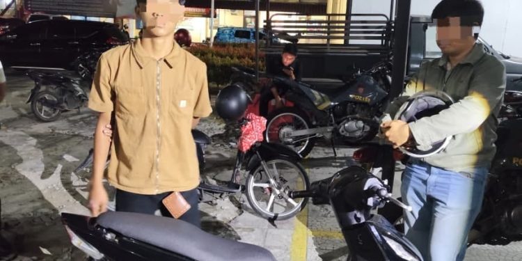 Patroli Malam hingga Larut, Timsus Dayok Mirah Polres Pematangsiantar Amankan Dua Motor Knalpot Brong