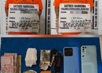 Terendus di Jalan Seram, Dua Pemuda Diciduk Polres Pematangsiantar Bawa 14,75 Gram Sabu