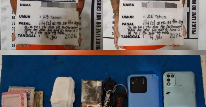 Terendus di Jalan Seram, Dua Pemuda Diciduk Polres Pematangsiantar Bawa 14,75 Gram Sabu