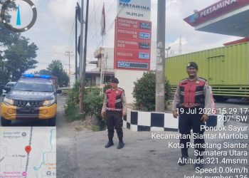 Antisipasi Keributan di SPBU, Sat Samapta Polres Pematangsiantar Turun Amankan Pengisian BBM