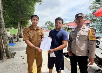 Bhabinkamtibmas Siantar Selatan Sambangi PKL Jalan Gereja, Sosialisasikan Layanan Polisi 110