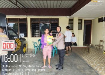 Diserbu Warga, 100 Karung Beras SPHP Ludes di Gerakan Pangan Murah Polsek Siantar Selatan