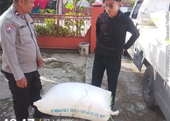 Bhabinkamtibmas Kawal Petani Binaan Jual 1,18 Ton Jagung ke Bulog Pematangsiantar