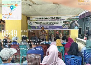 Kawal Pembangunan Jalan Irigasi, Bhabinkamtibmas Bah Sorma Turun Pastikan Pekerjaan Aman dan Transparan