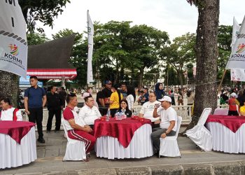 Meriahkan HUT ke-81 RI, Polres Pematangsiantar Kawal Car Free Day Merah Putih