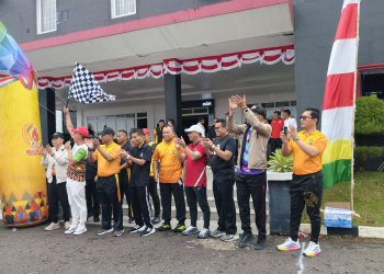 Brimob dan Warga Berbaur di Sipirok, Fun Run dan Senam Sehat Kobarkan Semangat Kemerdekaan