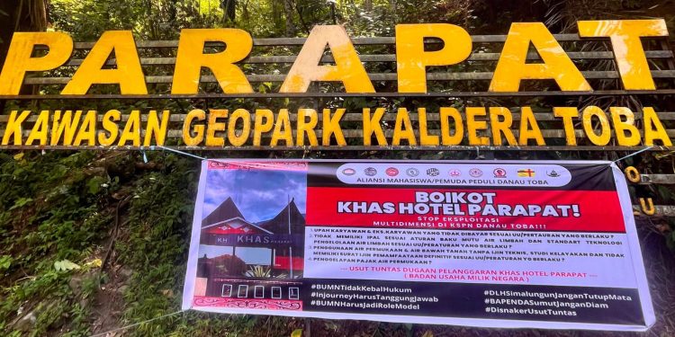 1.000 Spanduk Membentang di 7 Daerah, AMPDT Tantang Khas Hotel Parapat Buka-bukaan Soal Pajak, Limbah dan Buruh