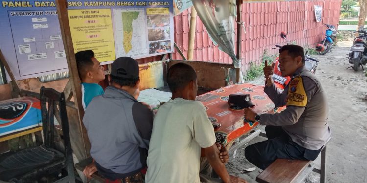 Patroli KBN di Jalan Jawa, Polsek Siantar Barat Ajak Warga Bersatu Lawan Narkoba
