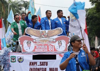 DPD KNPI Pematangsiantar Hadirkan Energi Pemuda di Karnaval Merah Putih, Arif Harahap Tegaskan Semangat Kebangsaan