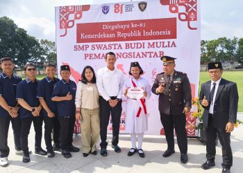 Kapolsek Siantar Marihat Tanamkan Semangat Perjuangan di Tengah 500 Pelajar Budi Mulia