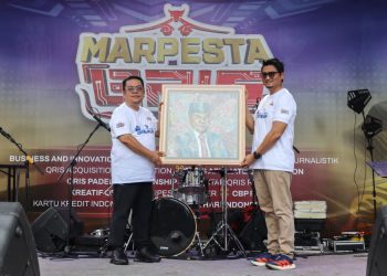 Limbah Uang Disulap Jadi Lukisan Wali Kota Pematangsiantar, Jadi Sorotan di Penutupan Marpesta QRIS 2026