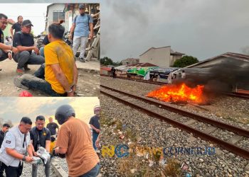 Sarang Narkoba di Bantaran Rel Medan-Kualanamu Digempur! 3 Kg Ganja, Sabu dan Senjata Disita